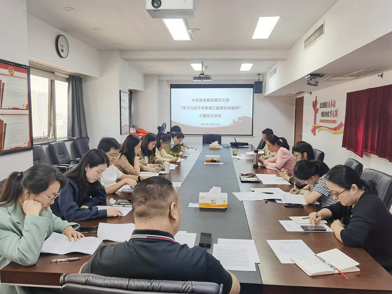 华体会（中国）第四党支部开展“深入学习习近平总书记考察浙江重要讲话精神”主题党日活动